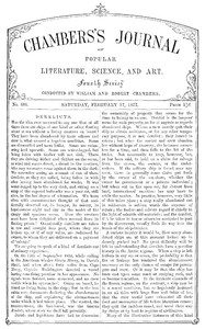 Chambers's Journal of Popular Literature, Science, and Art, No. 686