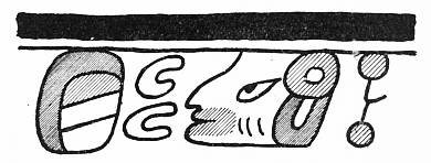 Fig. 64. Glyph outlined on outer surface of rim of vase shown in     fig. 63.