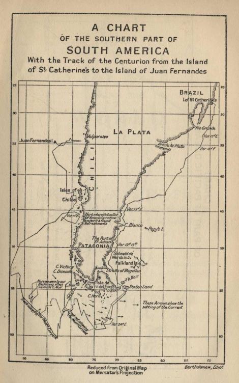 A CHART OF THE SOUTHERN PART OF SOUTH AMERICA