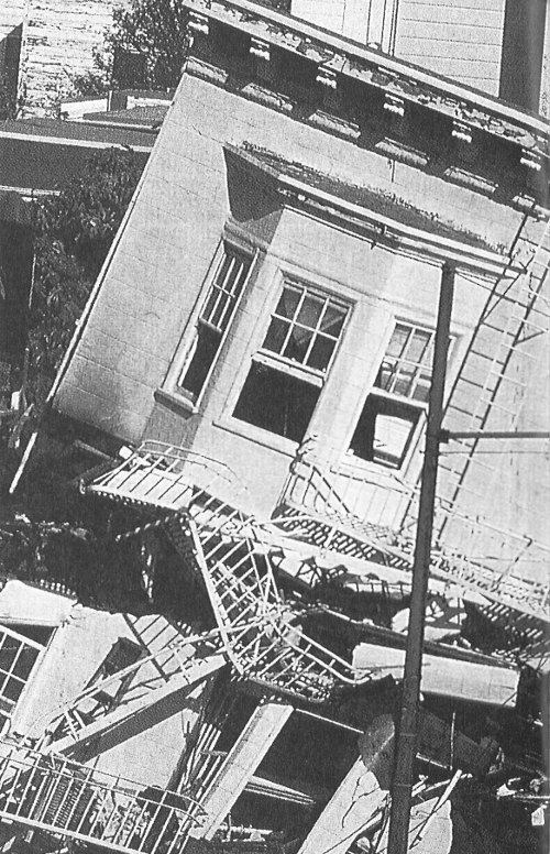 Damaged house.