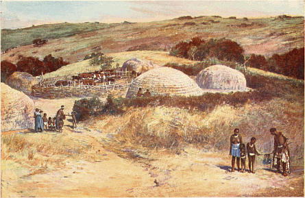 A KAFFIR VILLAGE.