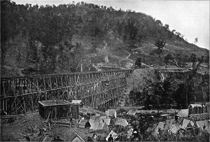 BRIDGE BUILT BY UNITED STATES TROOPS