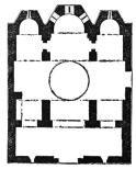 Plan of Church of S. Theodore, Athens. Scale about 25 feet to one inch.