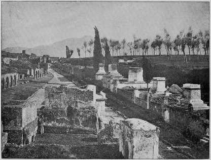 Image not available for display: Strada dei Sepolcri (Street of Tombs), Pompeii.