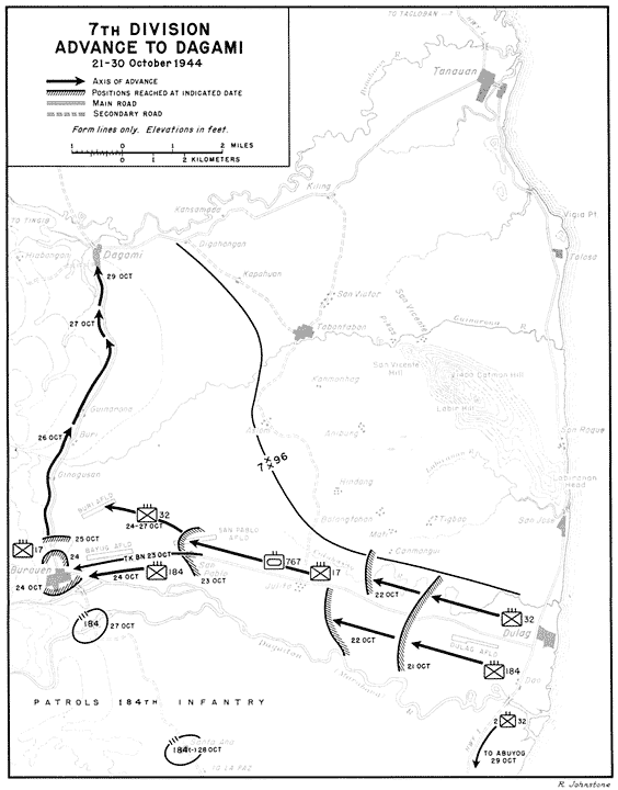 7TH DIVISION ADVANCE TO DAGAMI