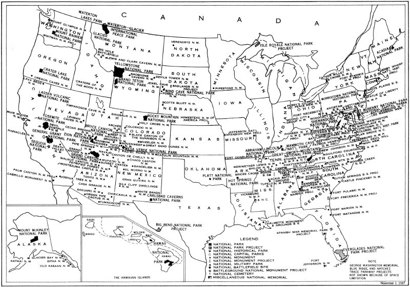 AREAS ADMINISTERED BY THE NATIONAL PARK SERVICE