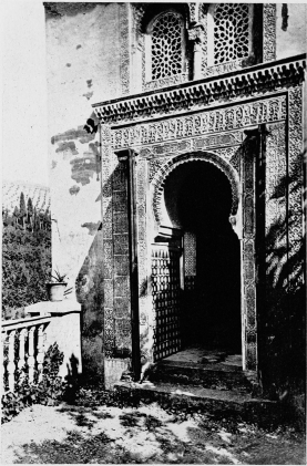 Entrance to the Mosque of the Alhambra.