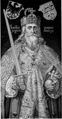 THE CHARLEMAGNE OF EPIC.  From the painting by Albrecht Dürer.