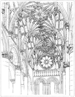 THE ROOF OF THE NAVE.   (FROM A DRAWING BY R. PHENÉ SPIERS, F.R.I.B.A.)