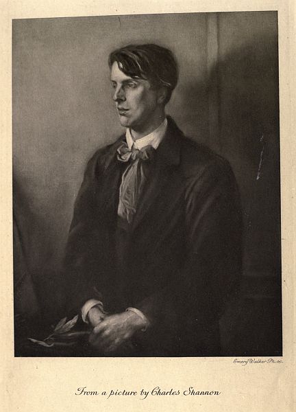 Yeats: From a picture by Charles Shannon, Emery Walker, Ph. sc.