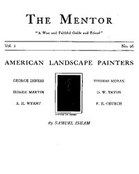 The Mentor: American Landscape Painters, Vol. 1, Num. 26, Serial No. 26