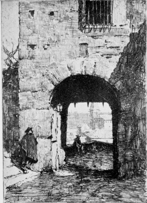 Image not available: A STREET IN TOLEDO.  From an etching by Charles A. Platt.