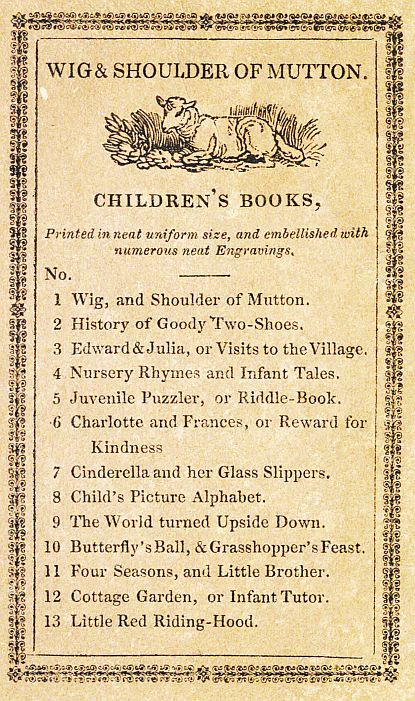 back cover with list of books and decorations
