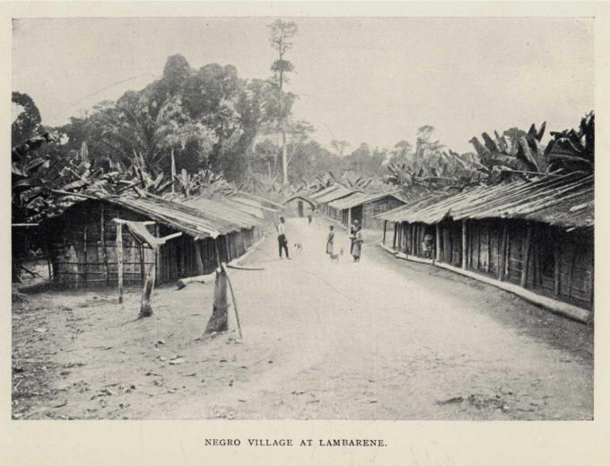 NEGRO VILLAGE AT LAMBARENE.