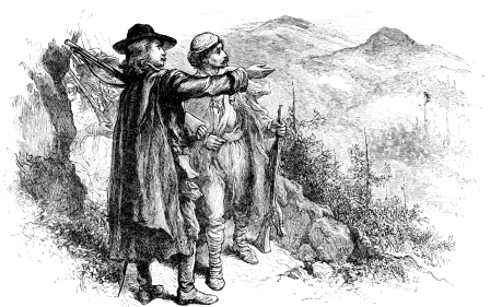 Image not available: ARNAUD POINTING TO THE VAUDOIS HILLS.  See page 110.