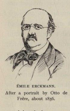 ÉMILE ERCKMANN. After a portrait by Otto de Frère, about 1856.