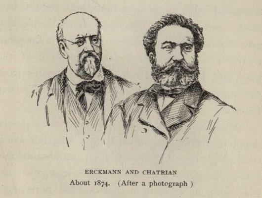 ERCKMANN AND CHATRIAN. About 1874.  (After a photograph)