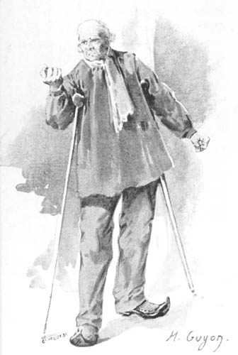 Illustration: Homme avec des béquilles