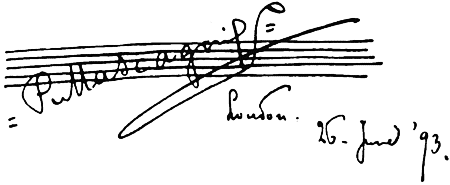 Pietro Mascagni's Signature
