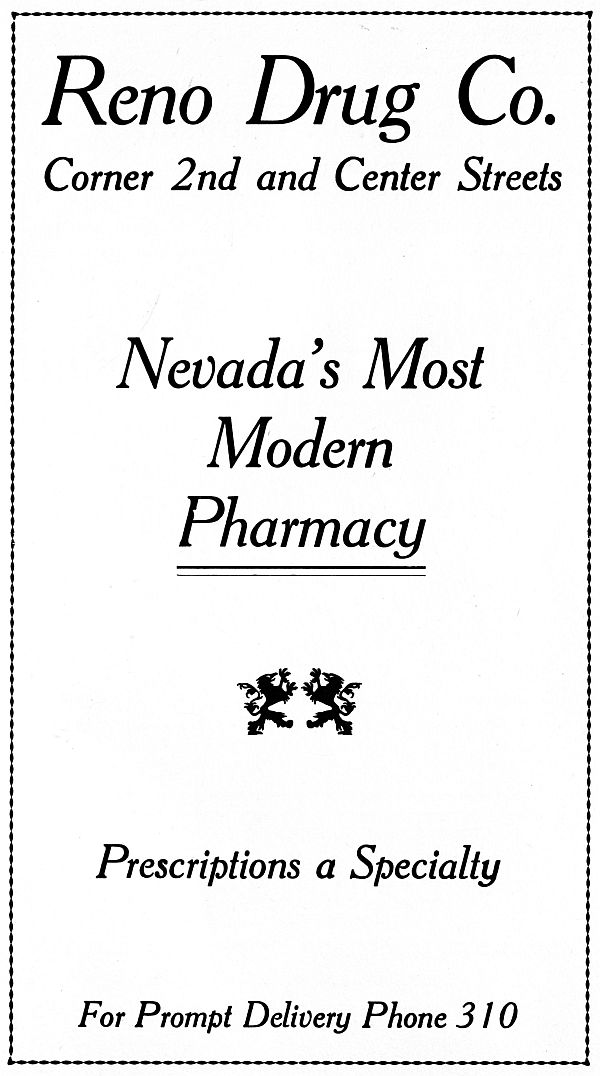 Reno Drug Co. ad