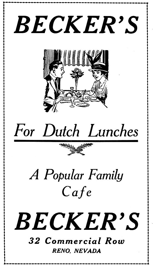 Becker's Cafe ad