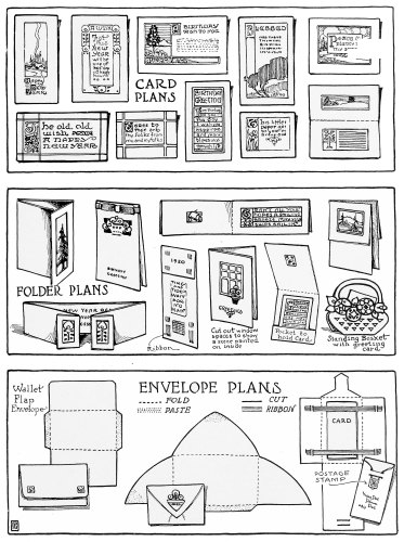 Plate 2  In Addition to the planning of the lettering, the designer has an opportunity for invention as regards the type of card and its envelope or container. A novel idea goes a long way toward success.