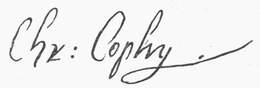 Christopher Copley (autograph)