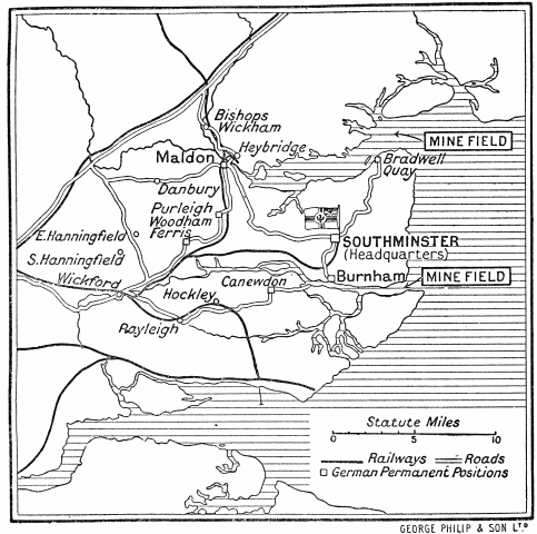 Image unavailable: Position of the Saxon Corps Twenty-Four Hours after Landing in Essex.  GEORGE PHILIP & SON LTD.