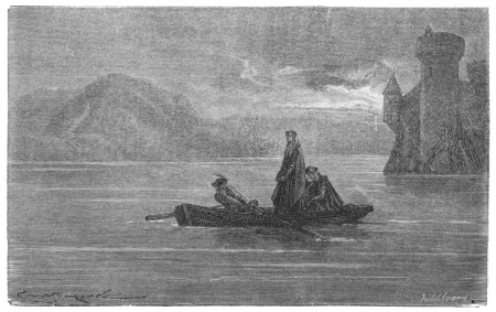 Image unavailable: Escape of Mary, Queen of Scots, from Loch Leven Castle.