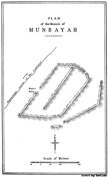 PLAN of the Mounds of MUNBAYAH  Stanford’s Geogl Estabt, London  FIG. 25.