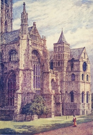 Image unavailable: THE SOUTH SIDE OF CANTERBURY CATHEDRAL  Showing South-West Transept, St Anselm’s Tower, and South-East Transept