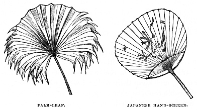 Image unavailable: PALM-LEAF. JAPANESE HAND-SCREEN.