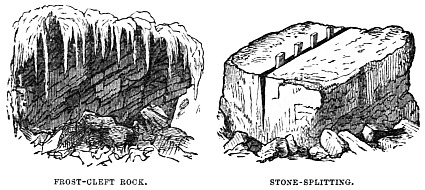 Image unavailable: FROST-CLEFT ROCK. STONE-SPLITTING.