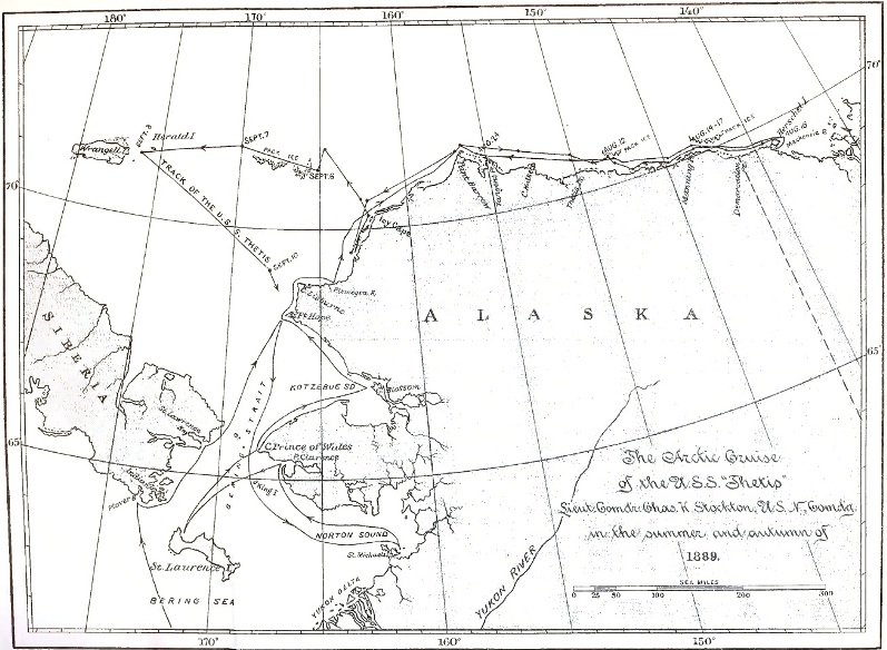 Map of arctic cruise