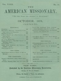 The American Missionary — Volume 32, No. 10, October, 1878