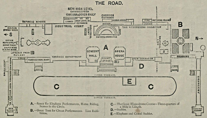 Plan of the Hippodrome and its attractions