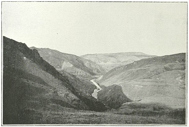 Fig. 162. Looking down the Valley of the Upper Araxes from below Mejitli.