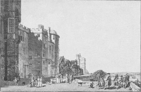 Image unavailable: WINDSOR TERRACE, LOOKING WESTWARD.  ENGRAVED BY J. W. EVANS AFTER AQUATINT BY P. SANDBY