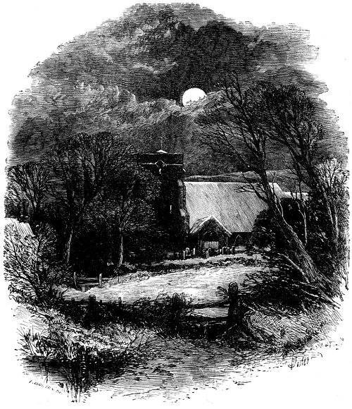 Moonlit cottage