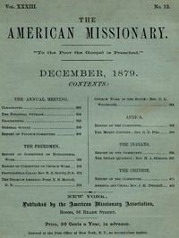 The American Missionary — Volume 33, No. 12, December 1879