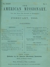 The American Missionary — Volume 34, No. 02, February, 1880书籍封面