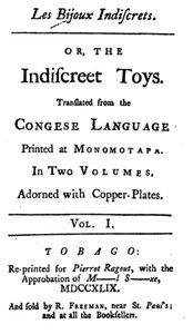 Les Bijoux Indiscrets, or, The Indiscreet Toys书籍封面