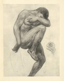 Male figures in fetal position.