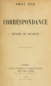 Correspondance: Lettres de jeunesse