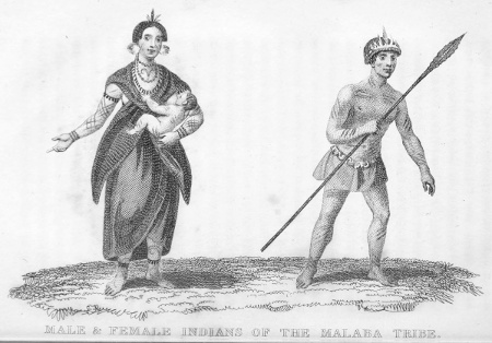 MALE and FEMALE INDIANS OF THE MALABA TRIBE