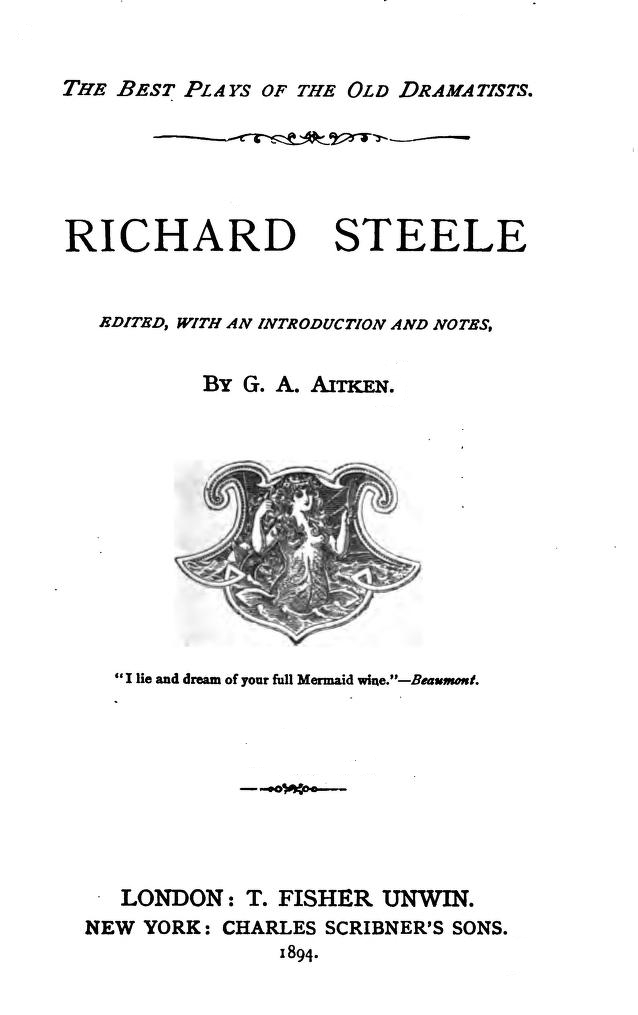 The Project Gutenberg eBook of The Complete Plays of Richard Steele, by ...