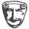 Decorative illustration drawing of a stylised face