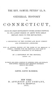 General History of Connecticut, from Its First Settlement Under George Fenwick to its Latest Period of Amity with Great Britain