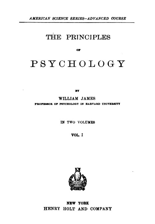 The Project Gutenberg eBook of The Principles of Psychology, by
