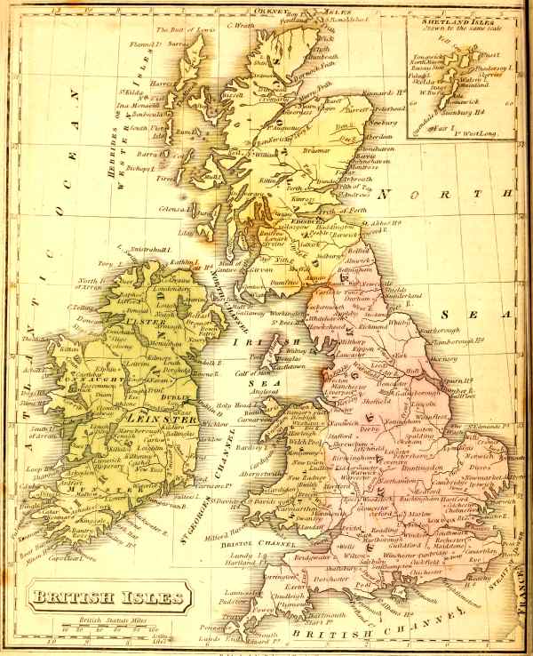 Map of British Isles.